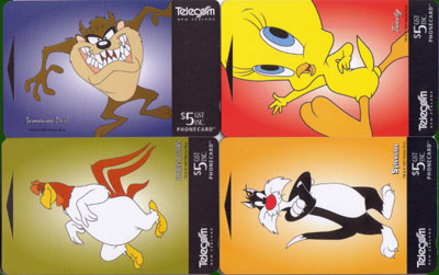 N-Zeeland, Looney Tunes deel II, 4 stuks ongebr. - Click Image to Close