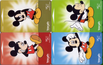 N-Zeeland, Mickey Mouse story part V, 4 cards, new - Click Image to Close