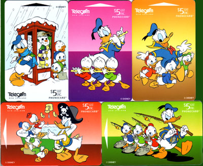 N-Zeeland, Friends van Mickey part 4, 5 cards, new - Click Image to Close