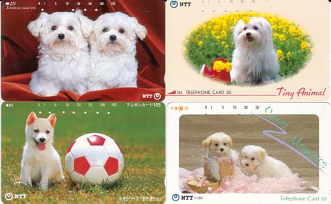 Dogs, 4 different Japan used - Click Image to Close