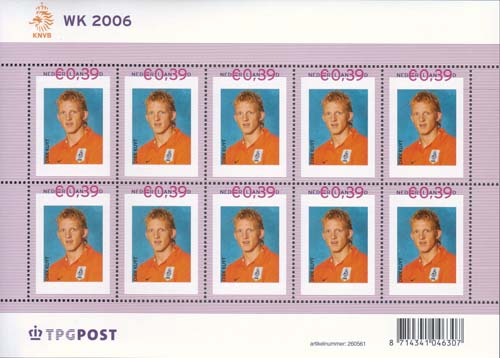 2006 Persoonlijke postzegel WK, Dirk Kuyt - Klik op de afbeelding om het venster te sluiten