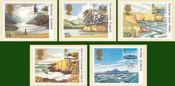 England 1981, 5 cards landscapes - Click Image to Close
