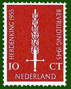 1955 Bevrijdingszegel - Click Image to Close
