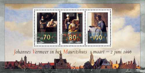 1996 Johannes Vermeer (blok) - Klik op de afbeelding om het venster te sluiten