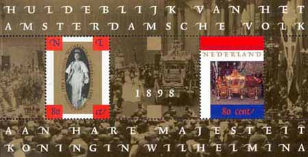 1998 100 jaar Inhuldiging en Gouden Koets (blok) - Click Image to Close