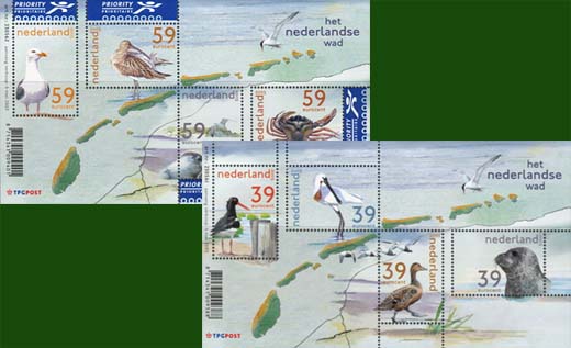 2003 Het Nederlandse Wad, 2 blokken - Click Image to Close