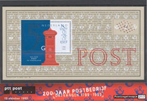 1999 Blok 200 jr. Nationaal Postbedrijf - Click Image to Close